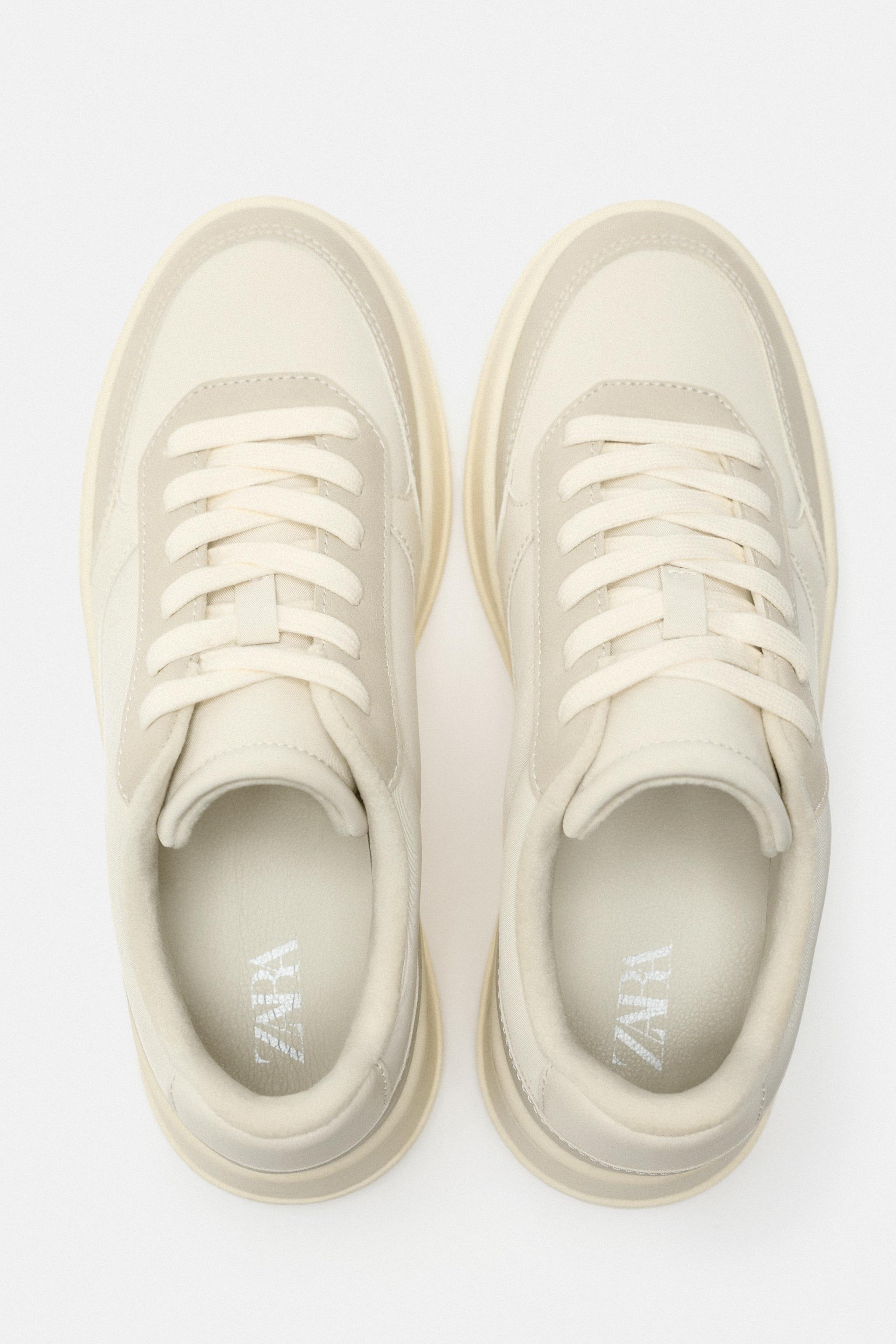 White platform clearance trainers zara