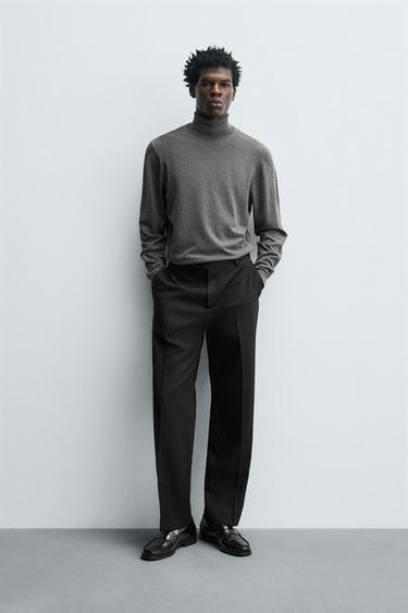 BASIC HIGH NECK SWEATER - Grey marl by Zara