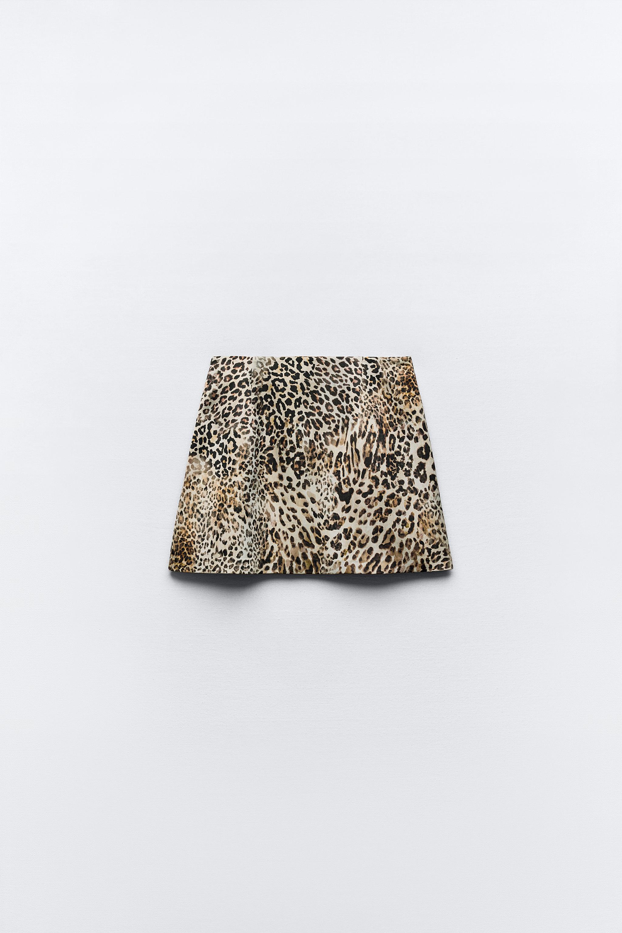 Cheetah print skirt zara best sale