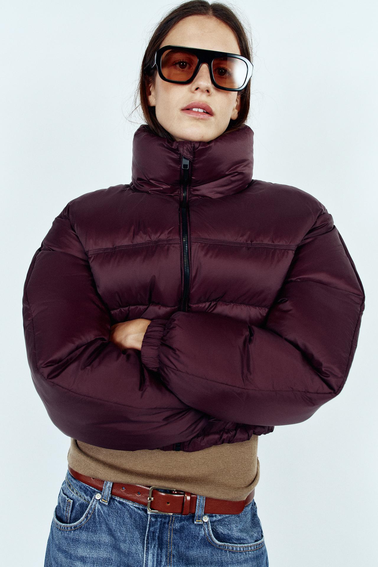 WIND-RESISTANT PADDED ANORAK — Eggplant