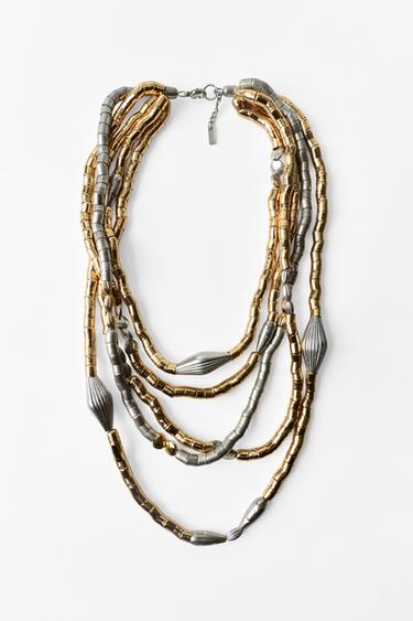COLAR DE PEÇAS METÁLICAS COMBINADAS - Ouro / Prata da Zara