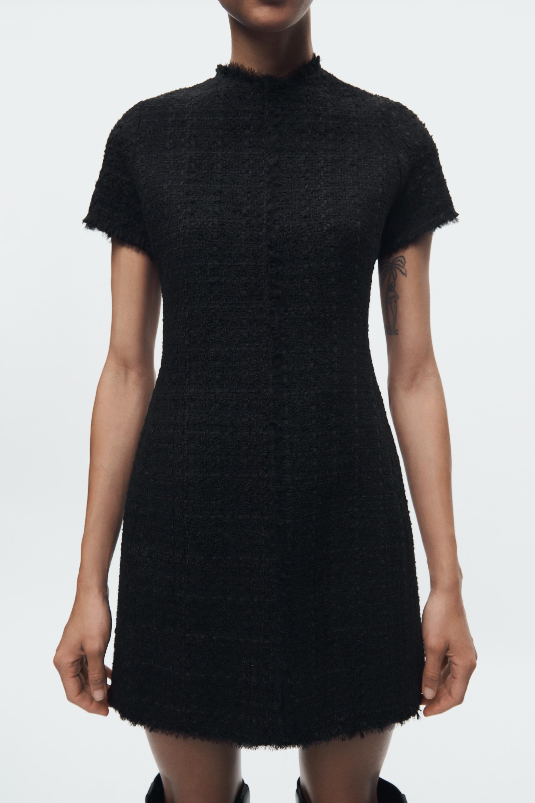 Zara mock hotsell neck dress