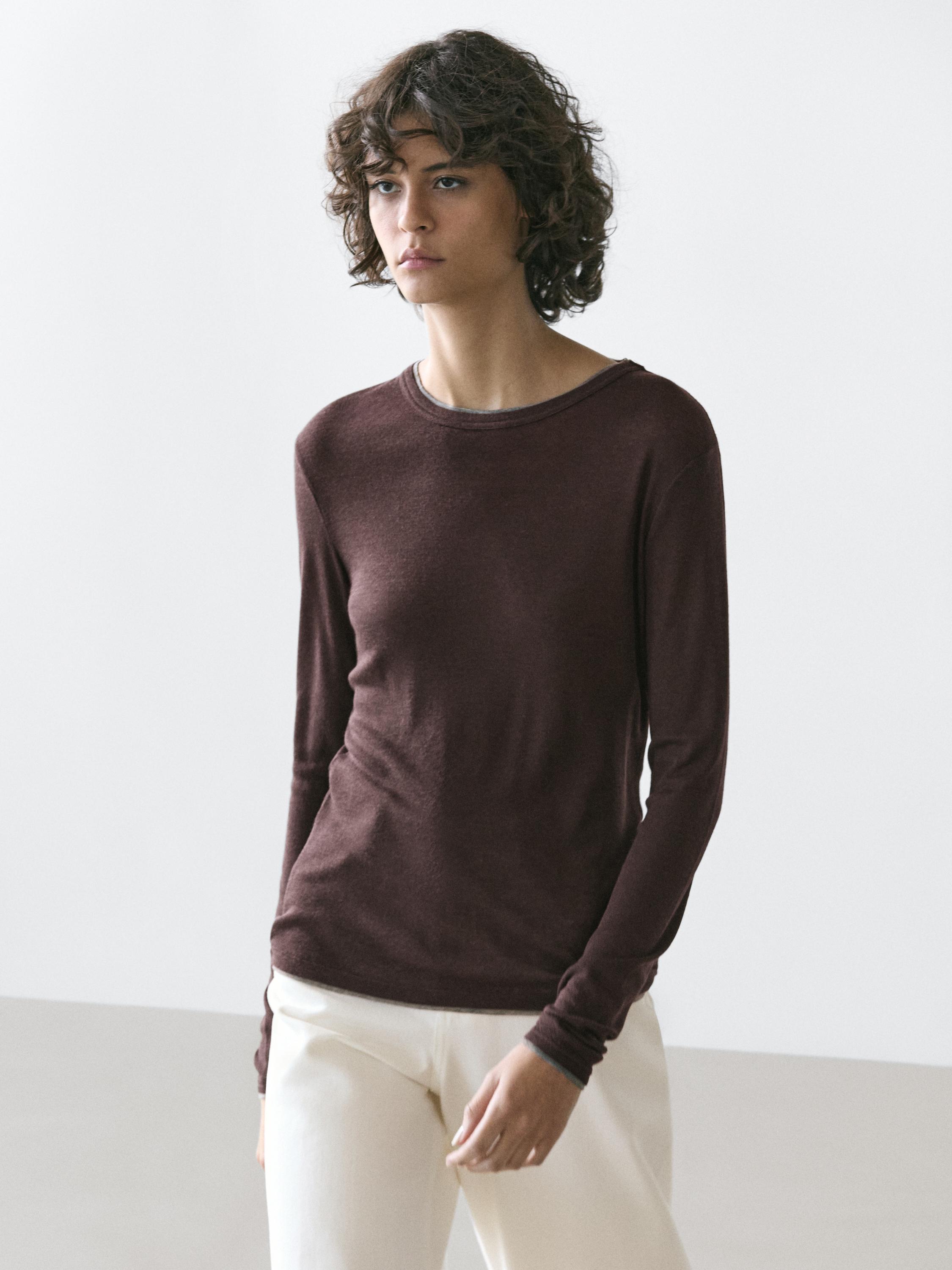 T-shirt manches longues effet double
