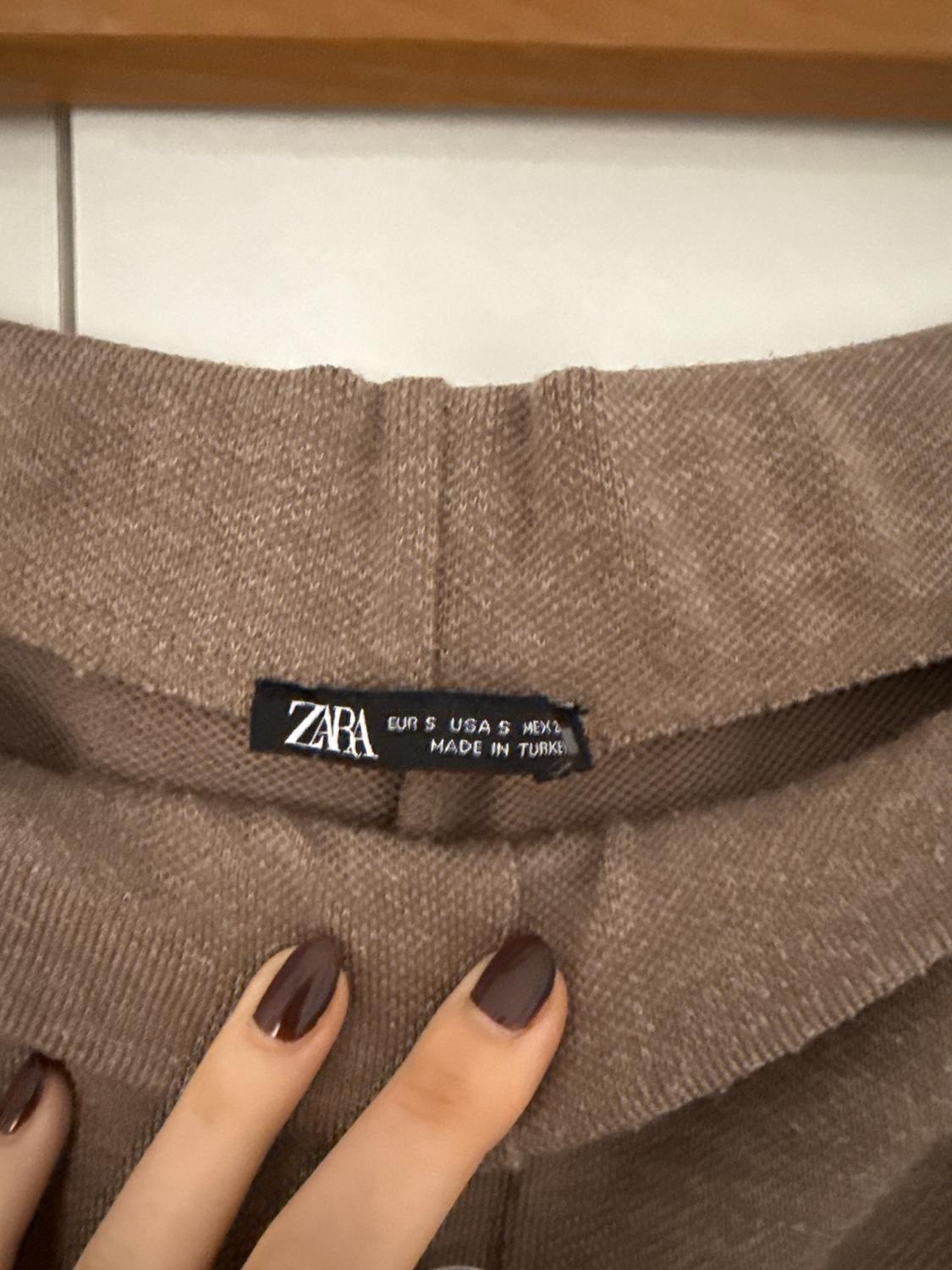SOFT PIQUÉ WIDE-LEG TROUSERS - Image 3