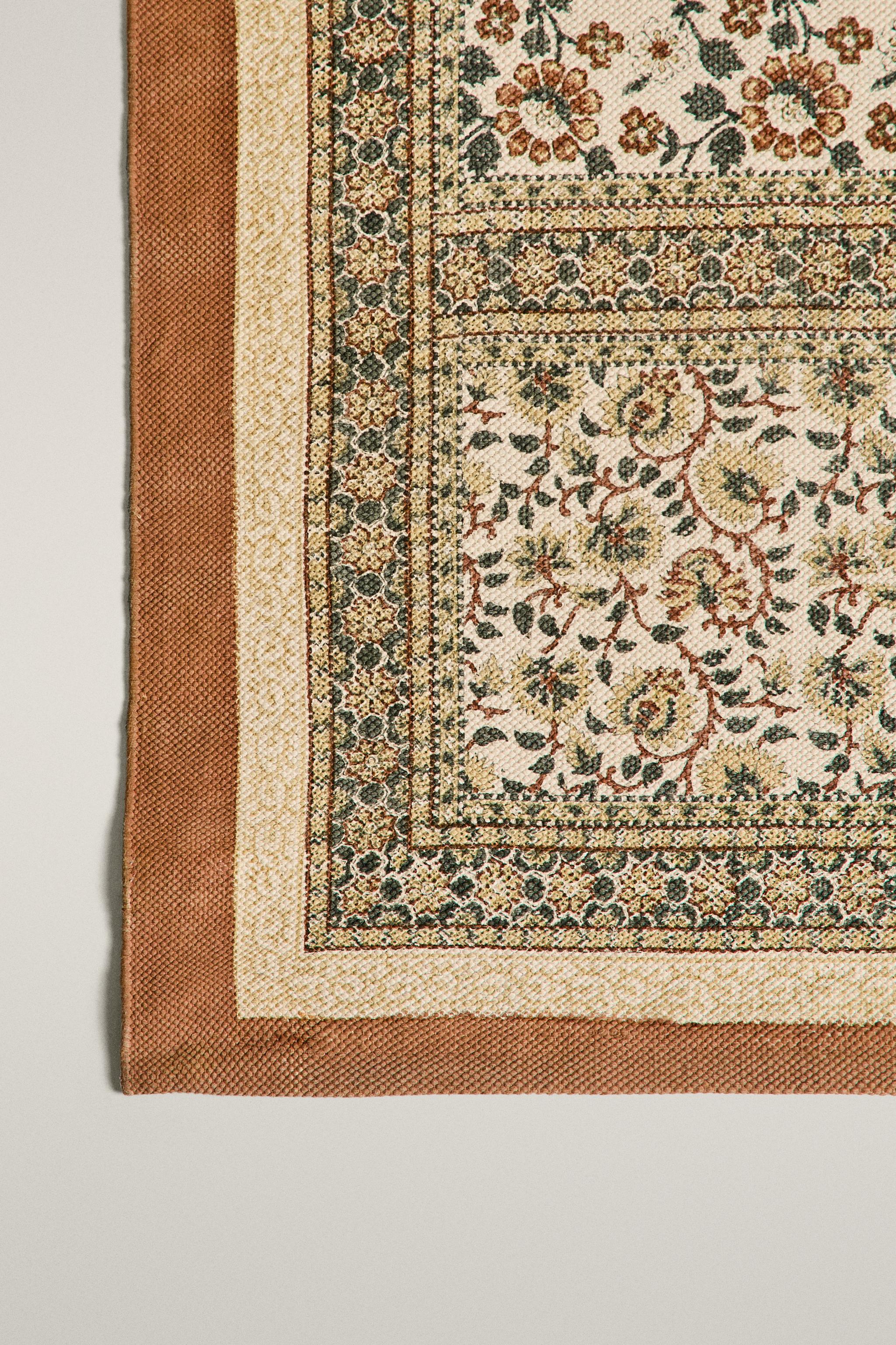 BLOCK PRINT COTTON RUG