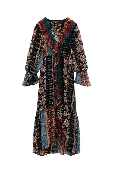 PATCHWORK PRINT DRESS