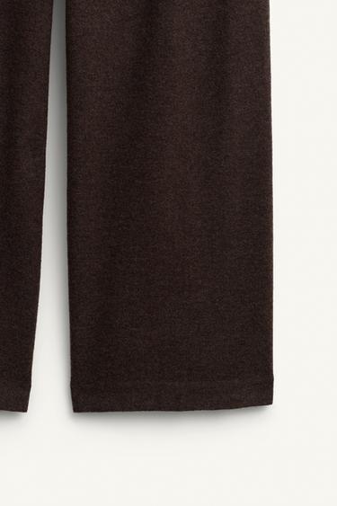 PANTALON COUPE AMPLE LAINE CHAÎNE ÉDITION LIMITÉE - Gris chiné de Zara - Image 10