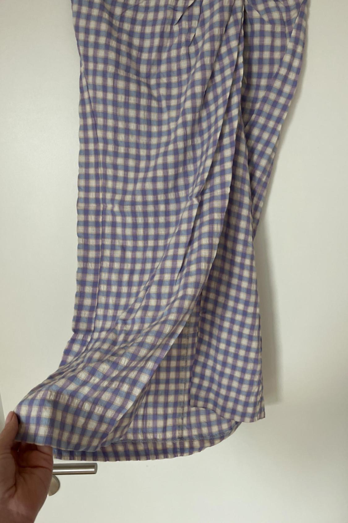 KNOTTED GINGHAM CHECK SKIRT - Image 2