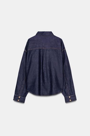 CHEMISE Z1975 DENIM OVERSIZE - Bleu de Zara - Image 6