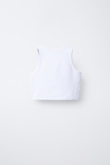 STRAPPY CROP TOP - White by Zara - Image 1