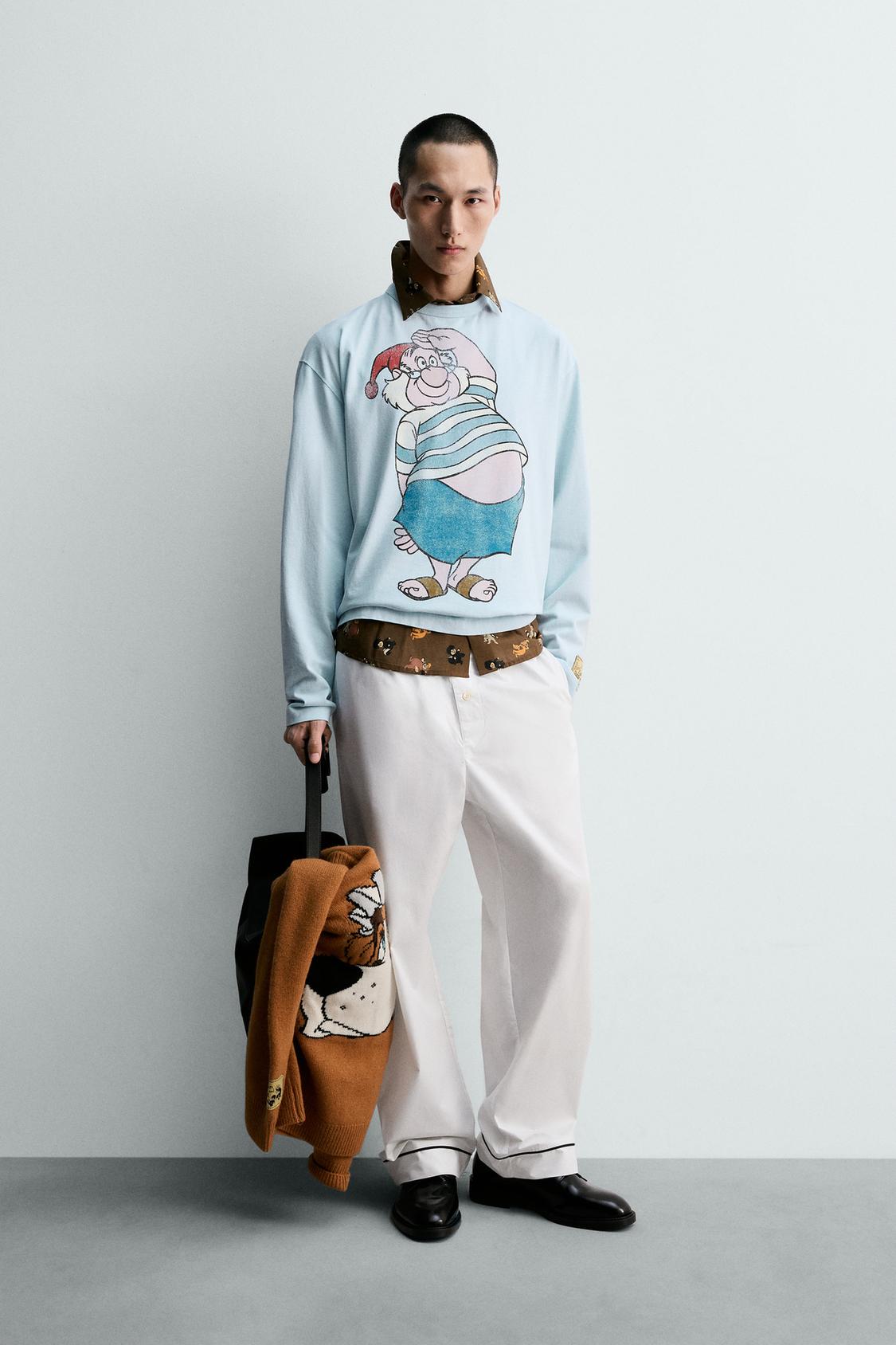 МИСТЕР СМИ ПИТЕР ПЭН И ГАРРИ ЛАМБЕРТ ДЛЯ ФУТБОЛКИ ZARA X DISNEY