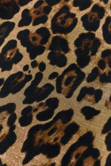 ANIMAL PRINT LINEN SCARF - Leopard by Zara - Image 3