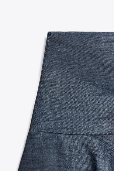 JUPE-CULOTTE À VOLANTS - Bleu de Zara - Image 9