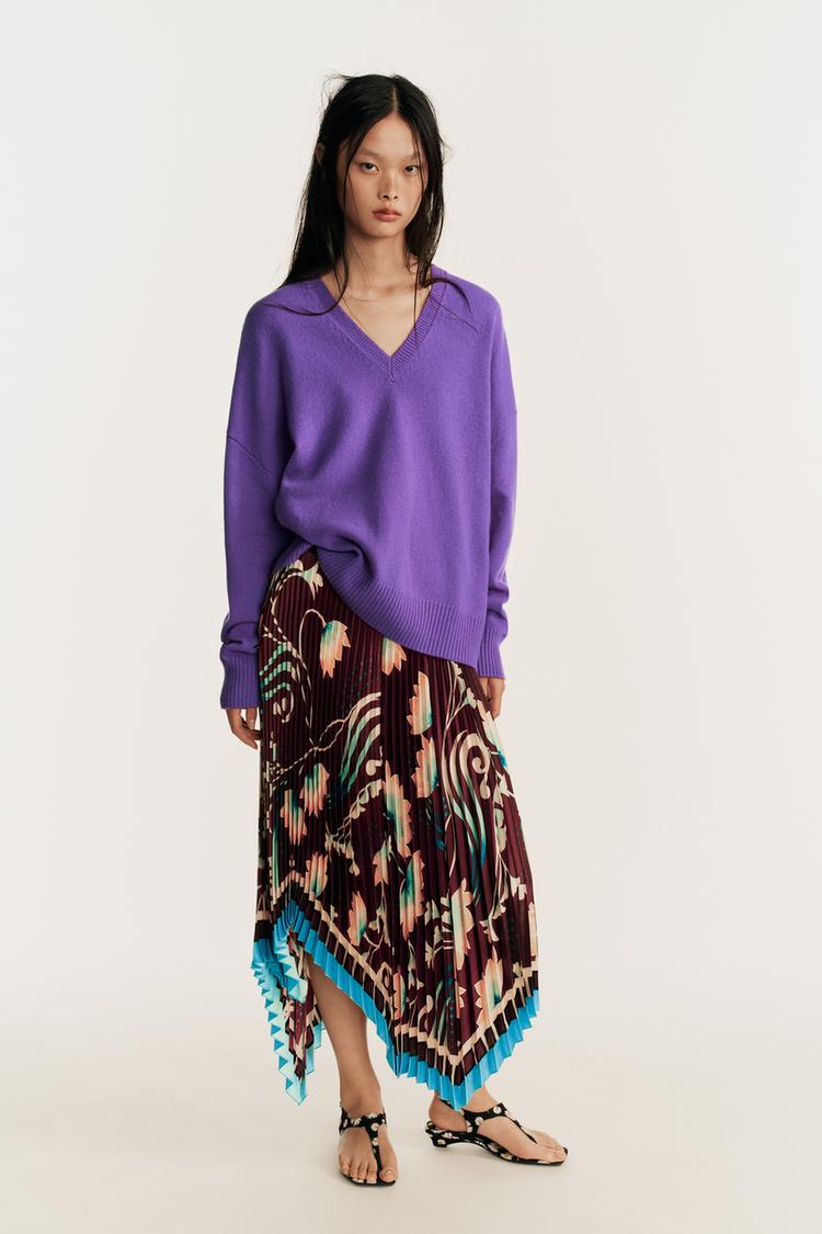 FALDA MIDI PLISADA ESTAMPADA EDICION LIMITADA 2