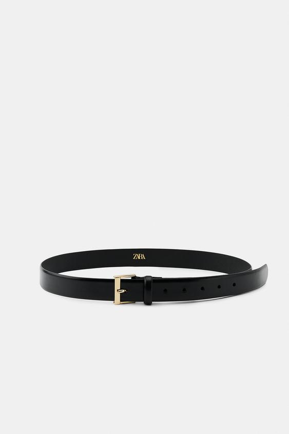 LEATHER BELT - Black by Zara - Image 0