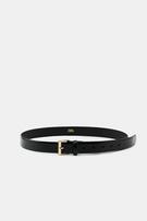 SQUARE BUCKLE LEATHER BELT
