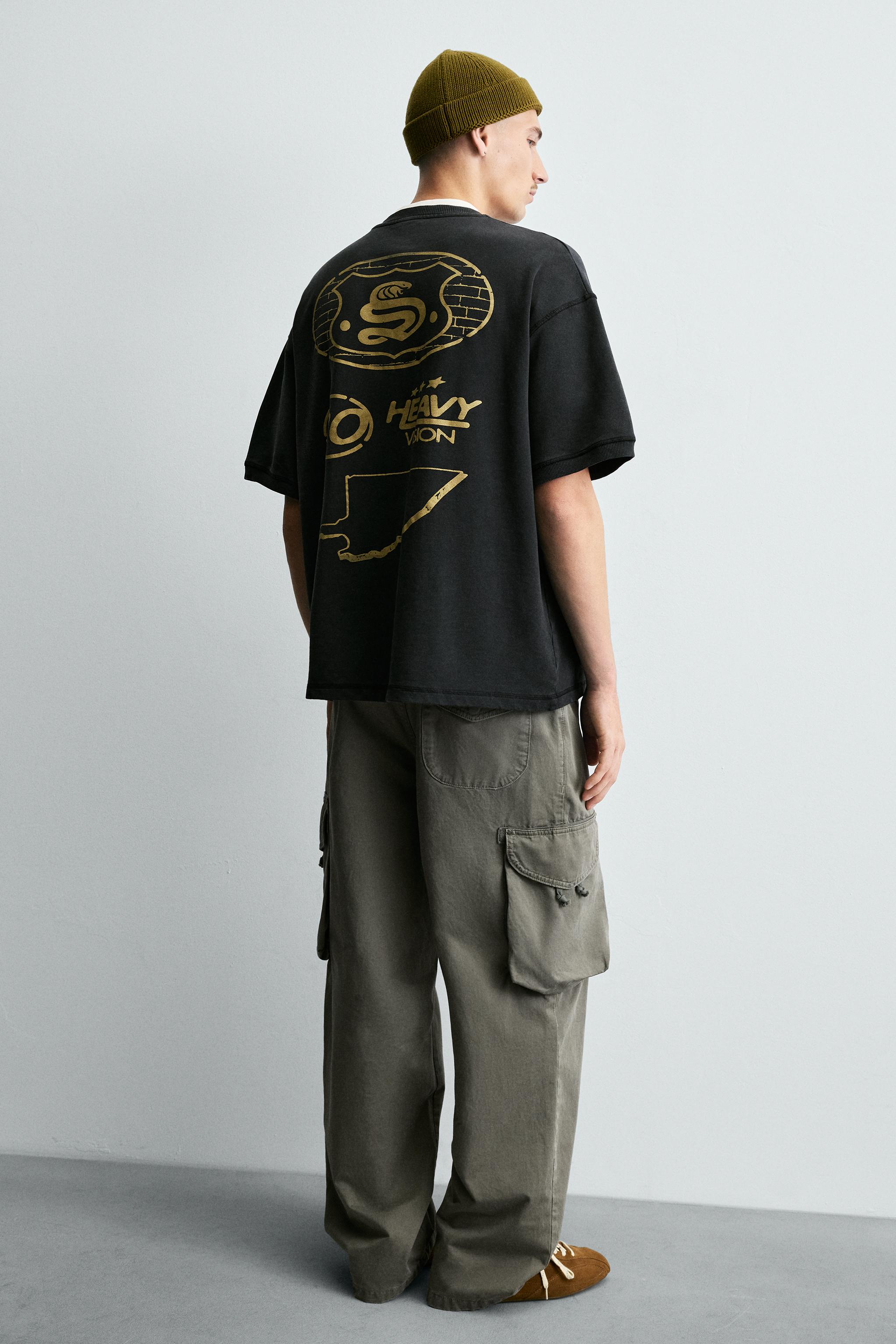 WASHED PRINTED GRAPHIC SWEATSHIRT