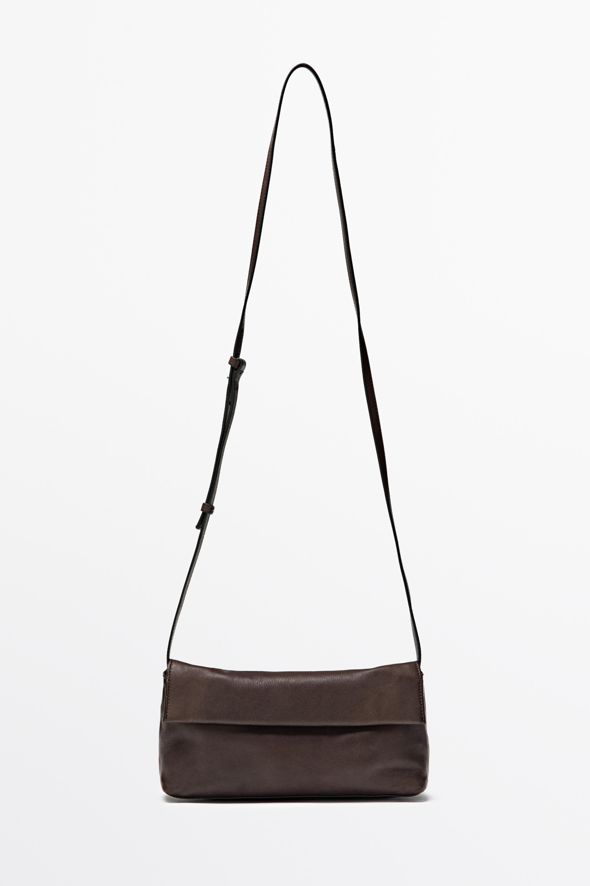 Nappa leather shoulder bag — Brown