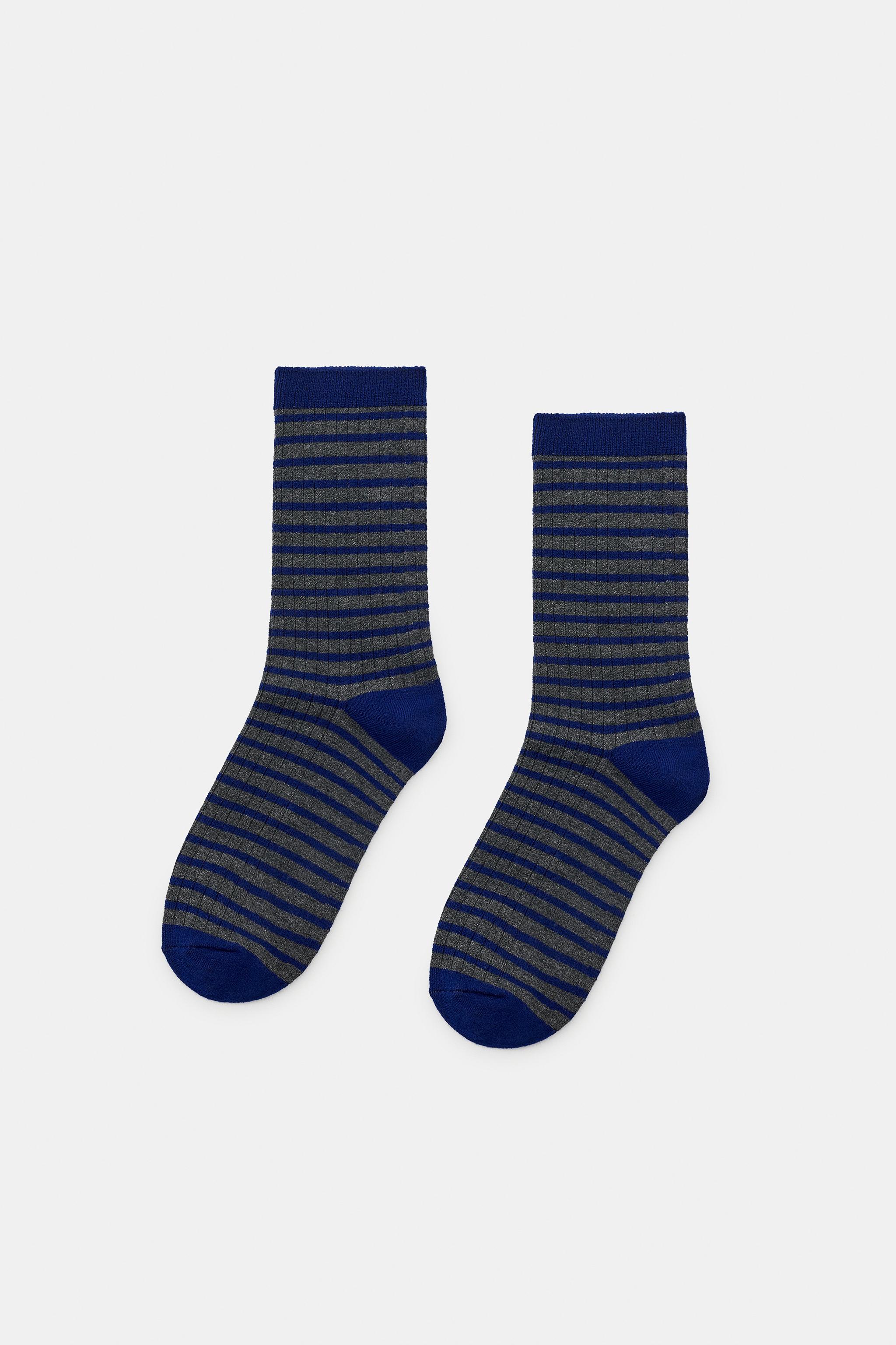 CHAUSSETTES cannelé IMPRIMÉ À RAYURES