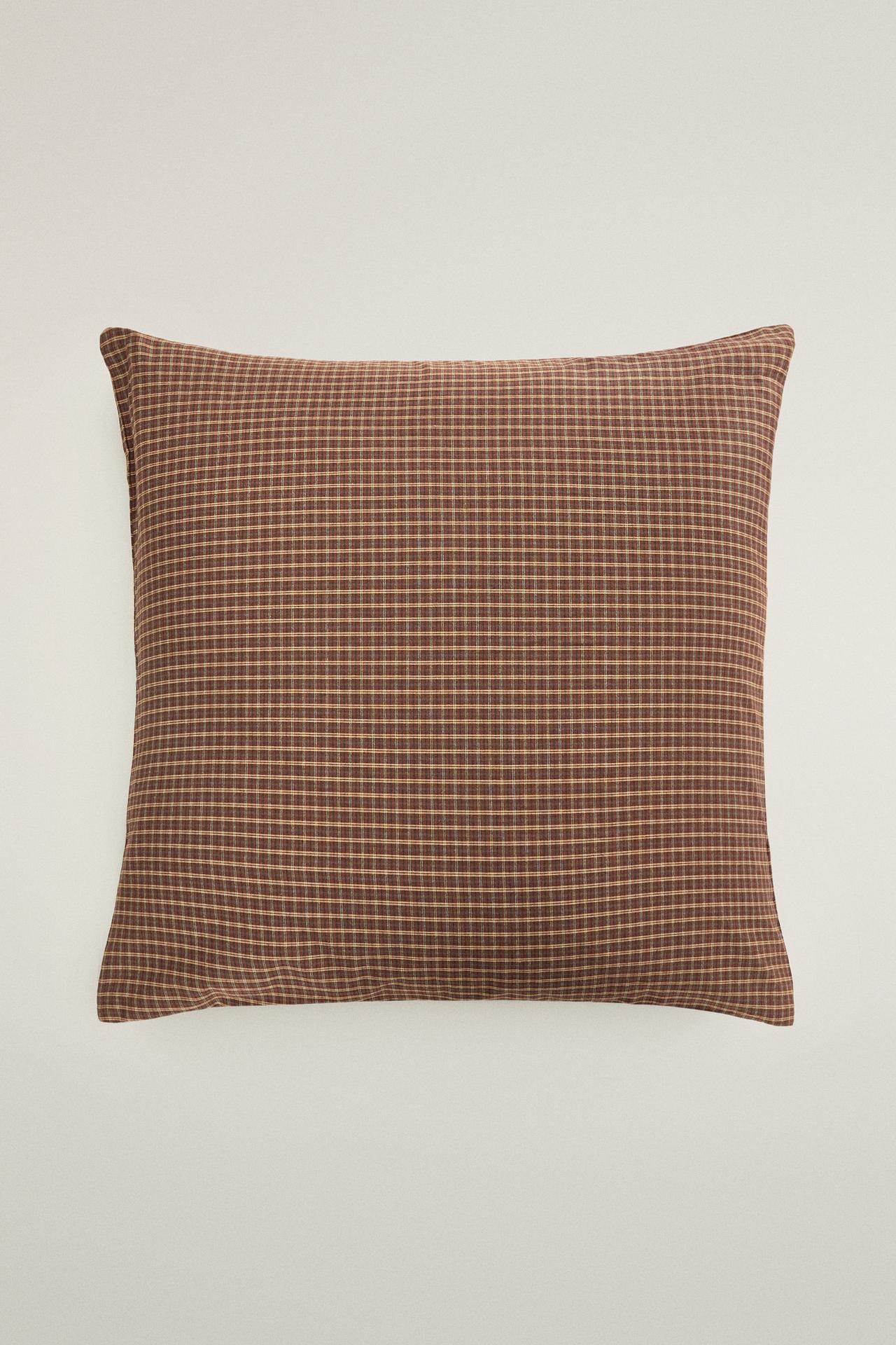 CHECK FLANNEL PILLOWCASE (160 GSM) — Brick