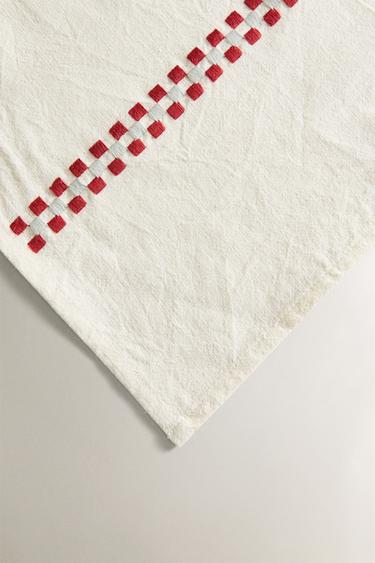 NAPPE COTON DIMENSIONS - Blanc / Vert de Zara - Image 2