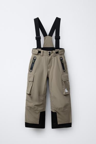 Zara VODOOTPORNE HLAČE S TREGERIMA I RECCO® SUSTAVOM IZ KOLEKCIJE SKI – pijesak