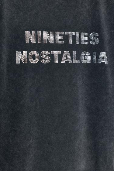 T-SHIRT LAVÉ INSCRIPTION - Gris anthracite de Zara - Image 7