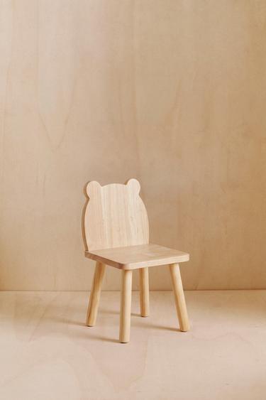 CHAISE OURSON EN BOIS - Beige clair de Zara