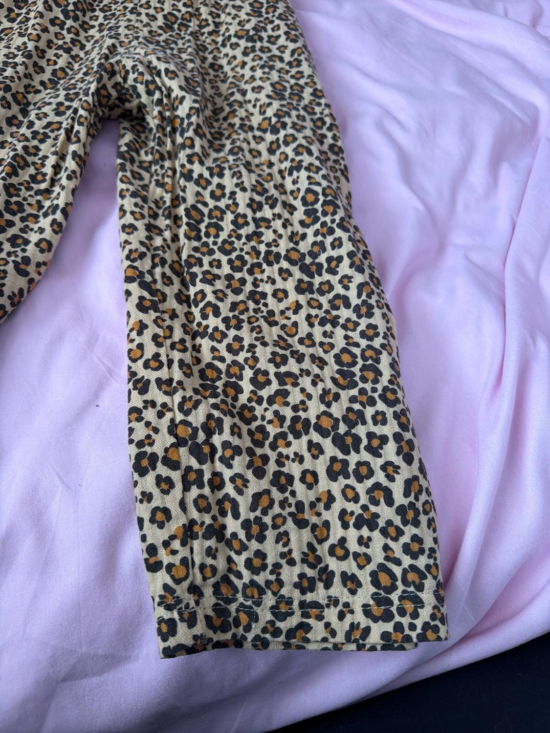 ANIMAL PRINT DUNGAREES WITH BOWS - Image 2