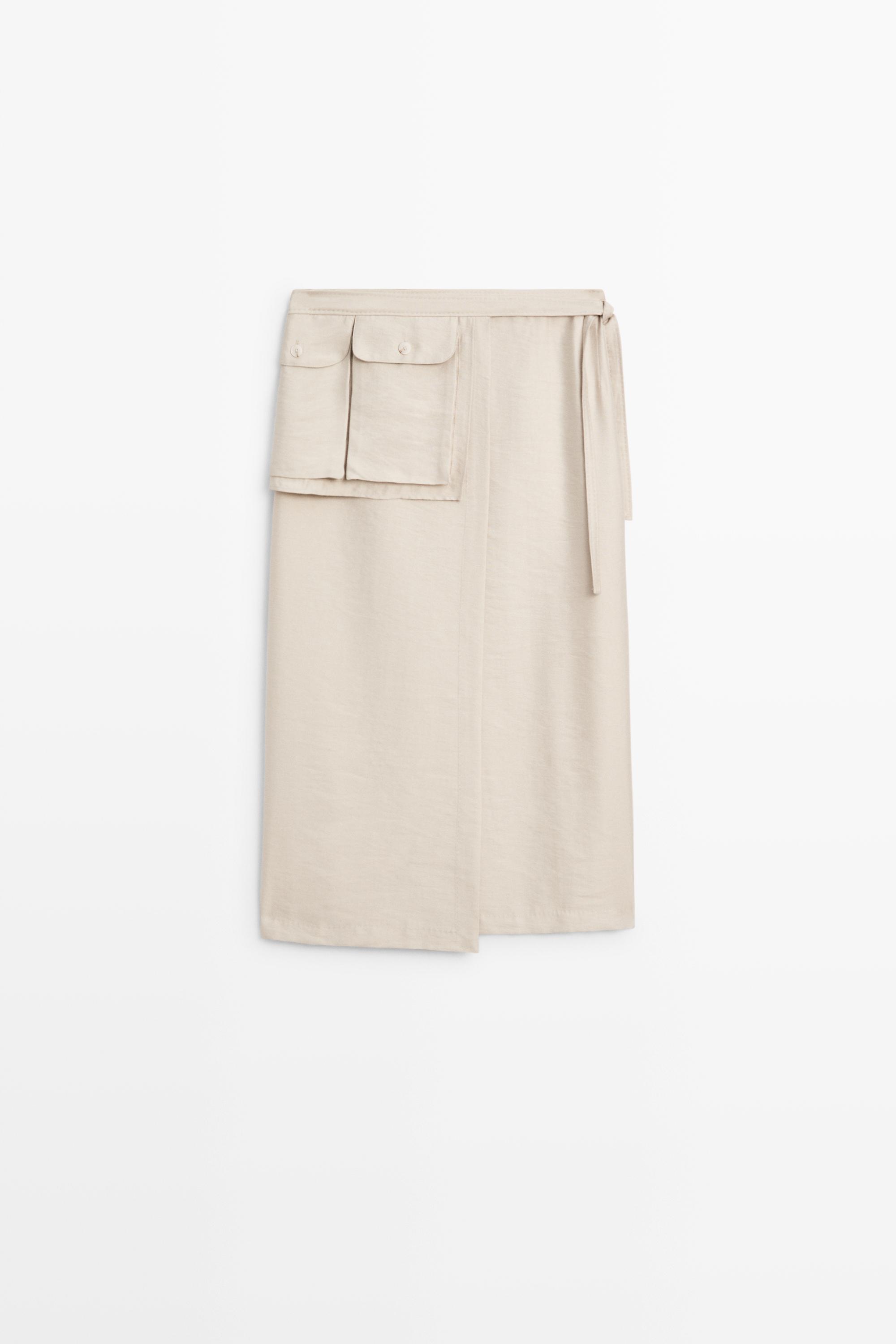 Fluid pocket-detail skirt - STUDIO