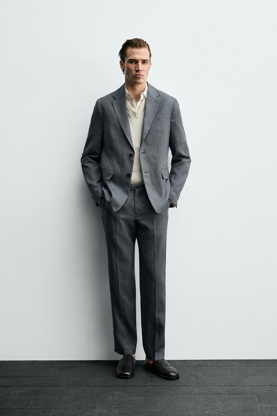 100% LINEN SUIT JACKET