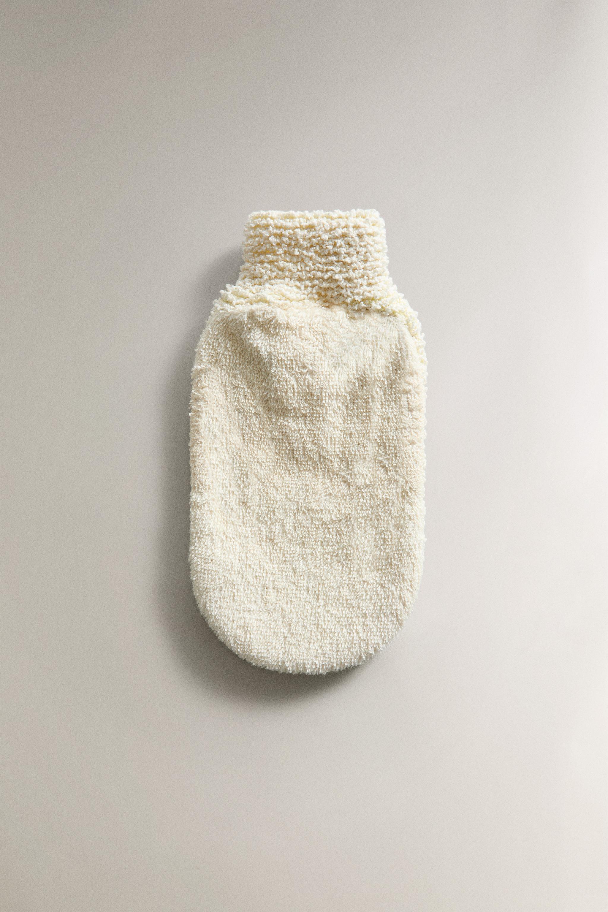 COTTON EXFOLIATING GLOVE — Ivory