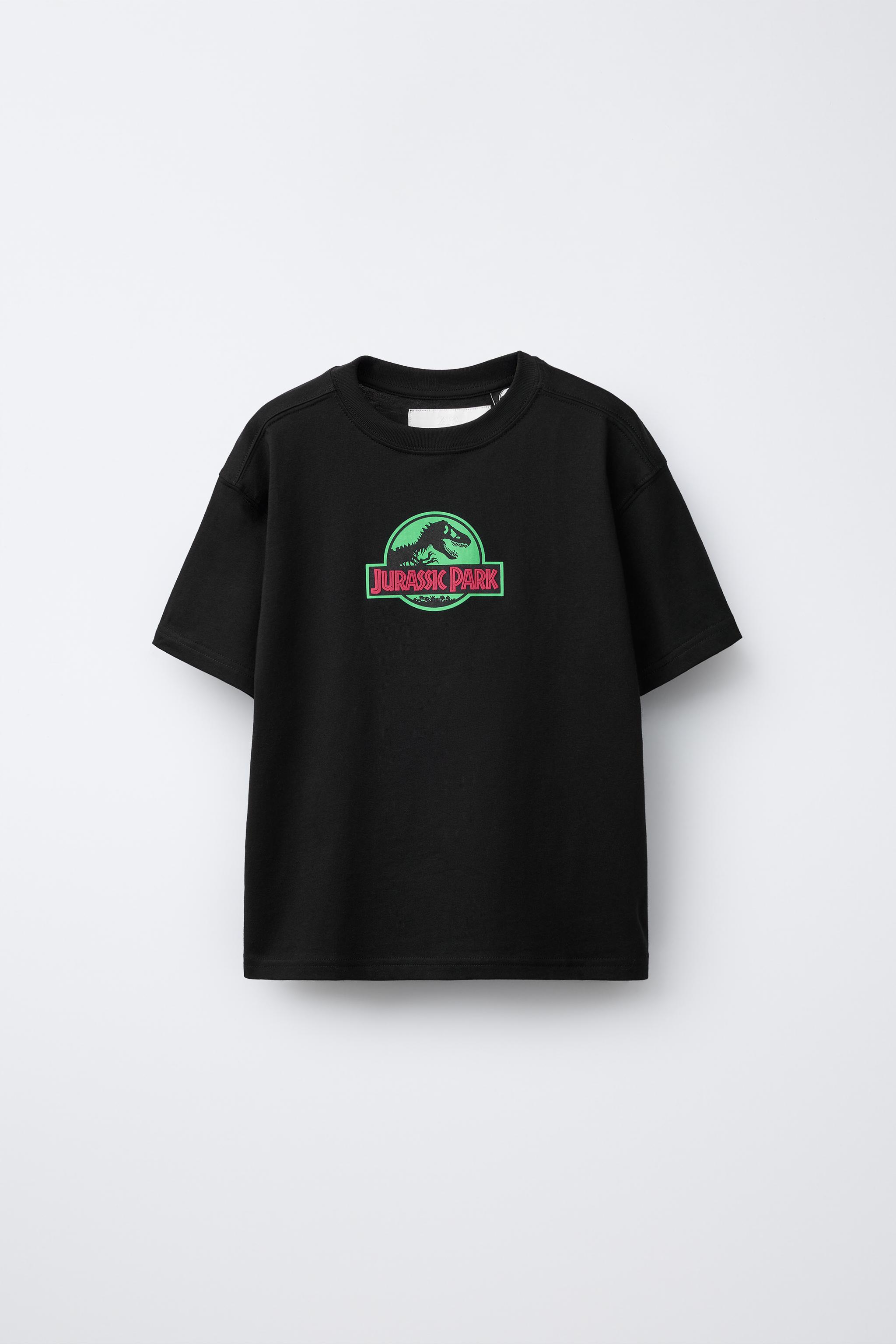 JURASSIC PARK © エンボスTシャツ - ブラック | ZARA Japan / 日本