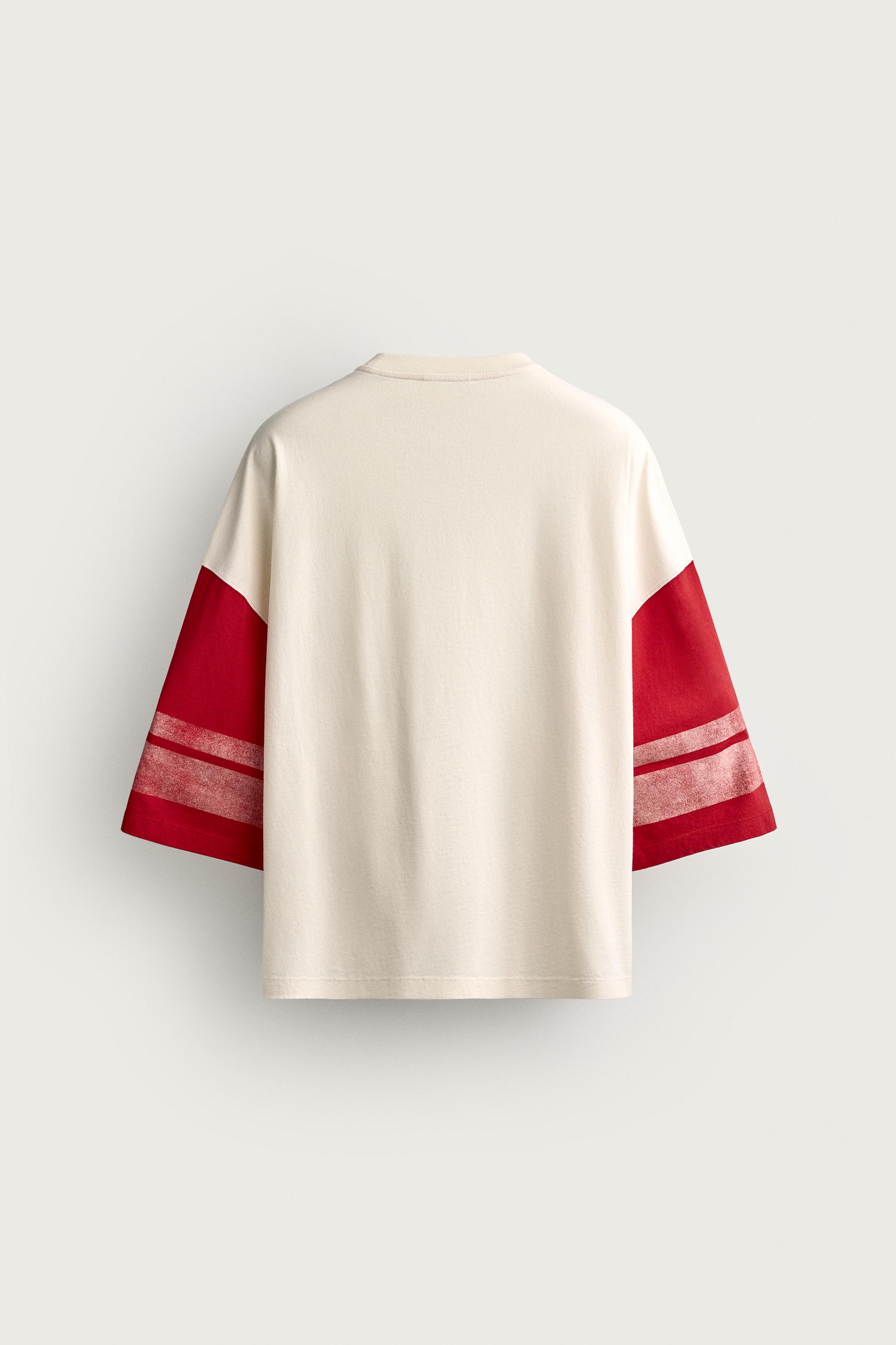 VINTAGE WASHED EFFECT PATCH BOXY FIT T-SHIRT