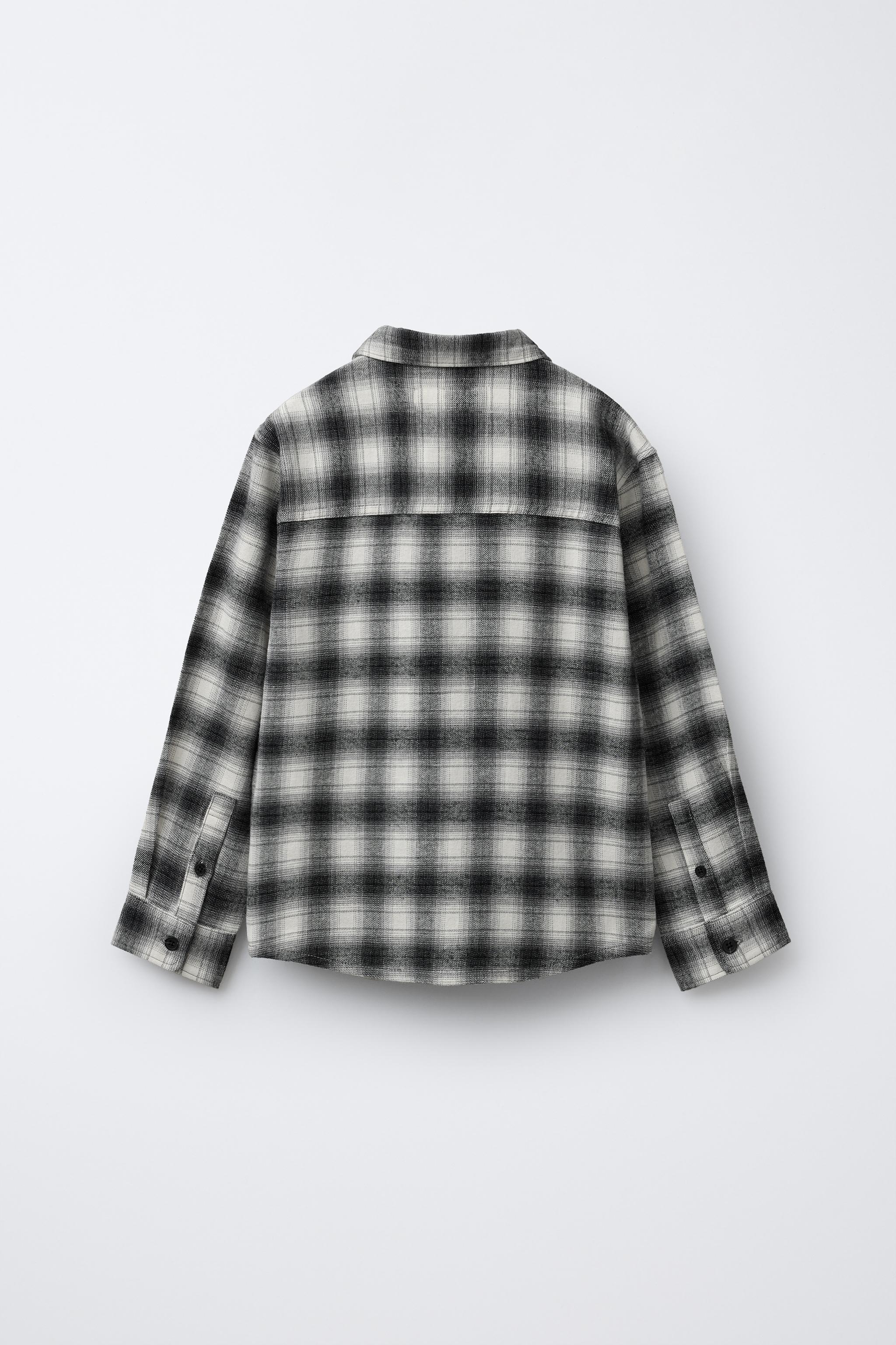 チェック柄シャツ テキスト刺繍入り - レッド | ZARA Japan / 日本