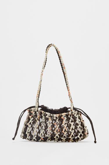 MINI BORSA IN TESSUTO INTRECCIATO - Testa di moro di Zara