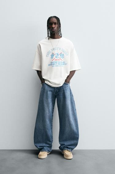 WASHED PRINT SWEATSHIRT - Cream by Zara - Image 0