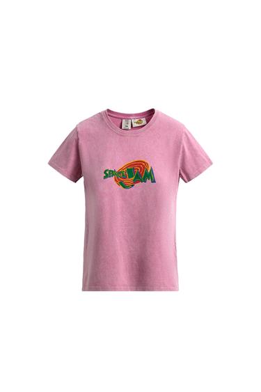 Zara SPACE JAM™ & © ILLUSTRATION T-SHIRT X DYLAN´S T-SHIRT CLUB X ZARA - Pink