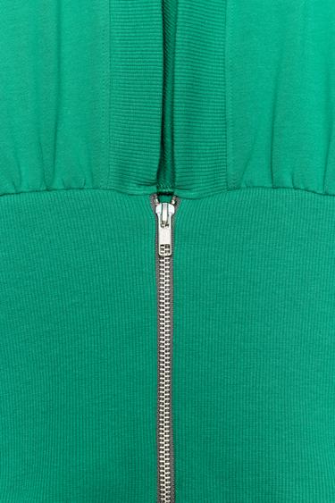 TOP À CAPUCHE ZIPPÉ - Vert de Zara - Image 7