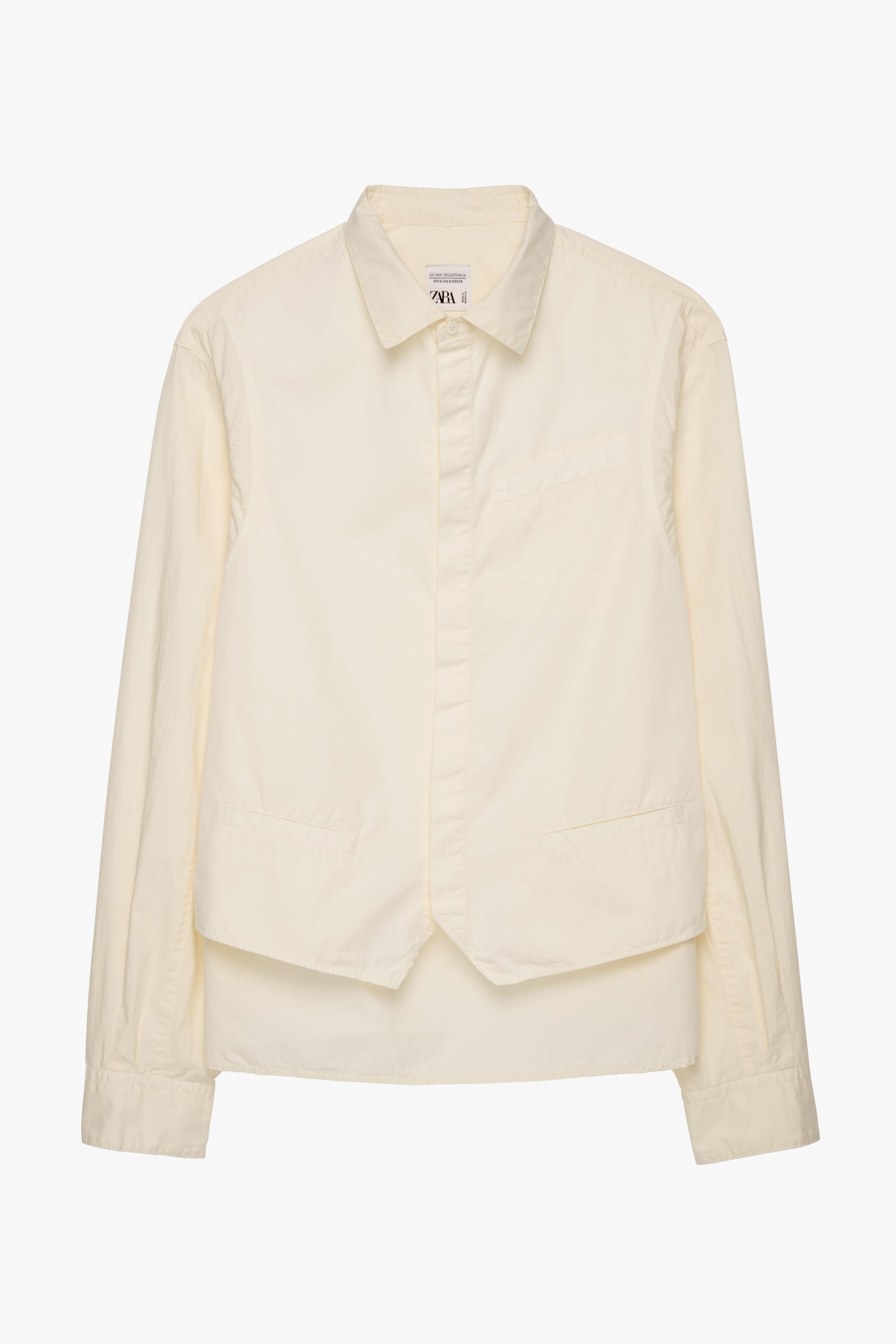 VEST STYLE SHIRT LIMITED EDITION - Oyster-white | ZARA Canada