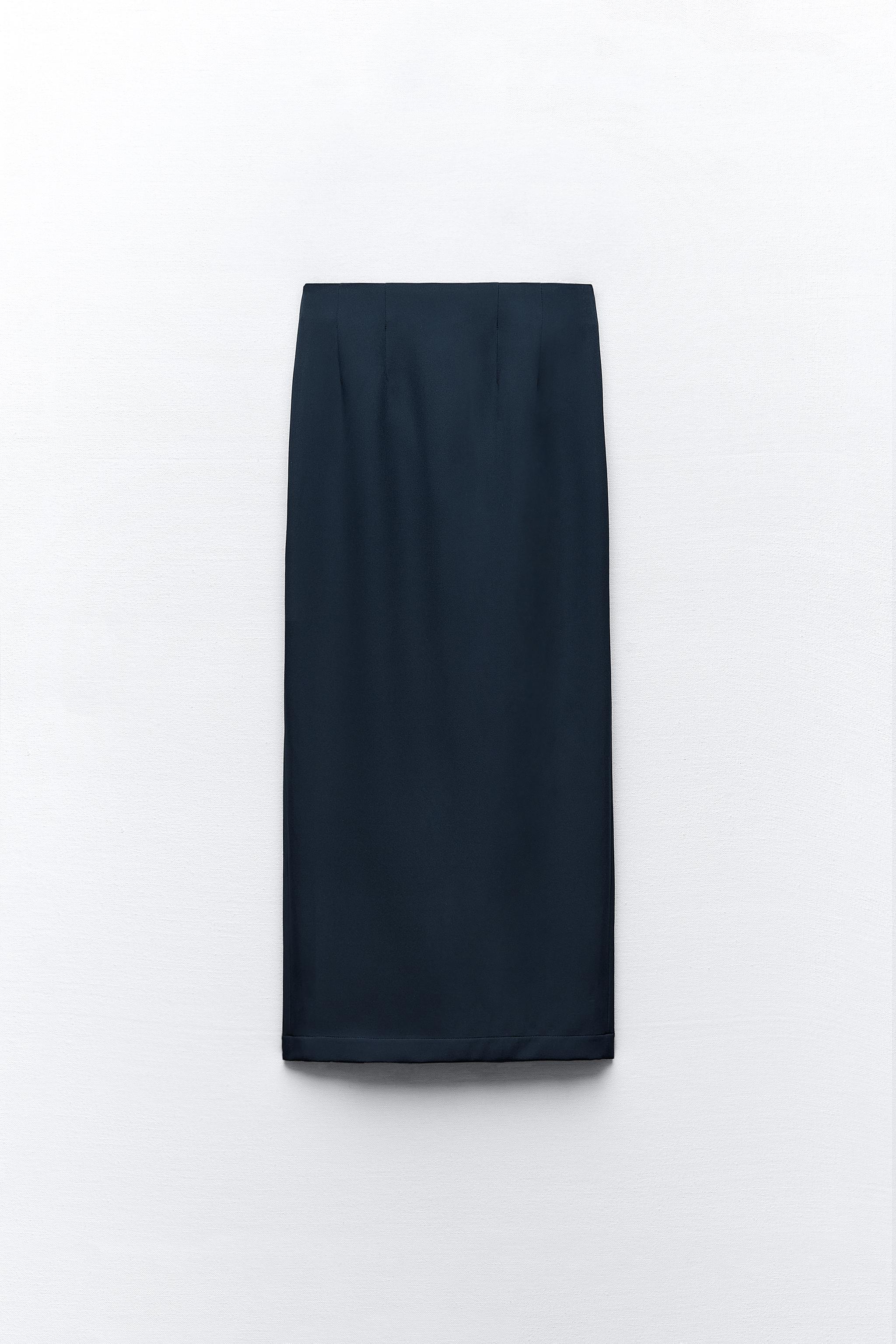 Navy blue pencil top skirt 9mm