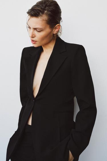 BLAZER SLIM EN LAINE ZW COLLECTION ÉDITION LIMITÉE - Noir de Zara - Image 2