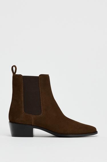 CHELSEA-STIEFELETTE MIT ZUGLASCHE - Braun von Zara