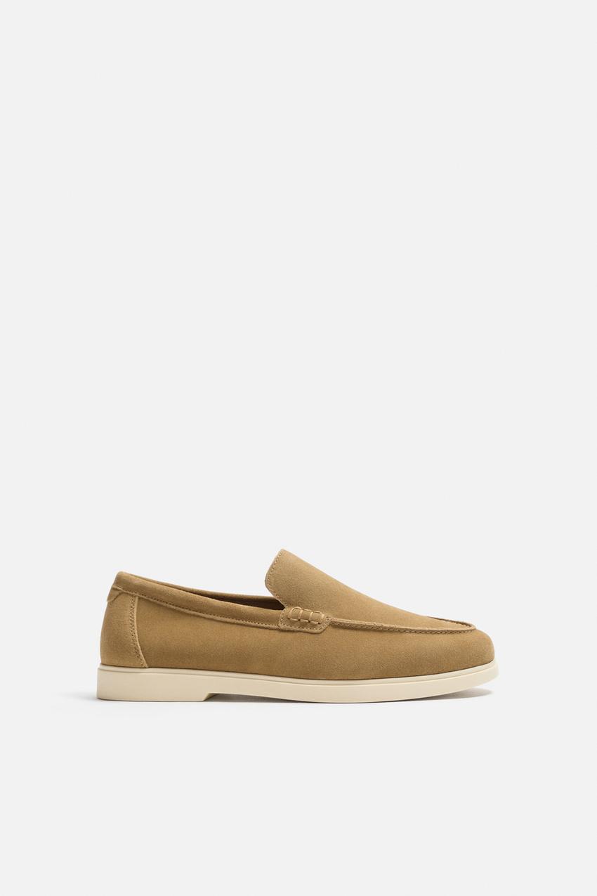 LEGERER LEDERMOKASSIN - Beige | ZARA Deutschland / Germany