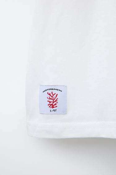 EMBROIDERED SLOGAN T-SHIRT - White by Zara - Image 3