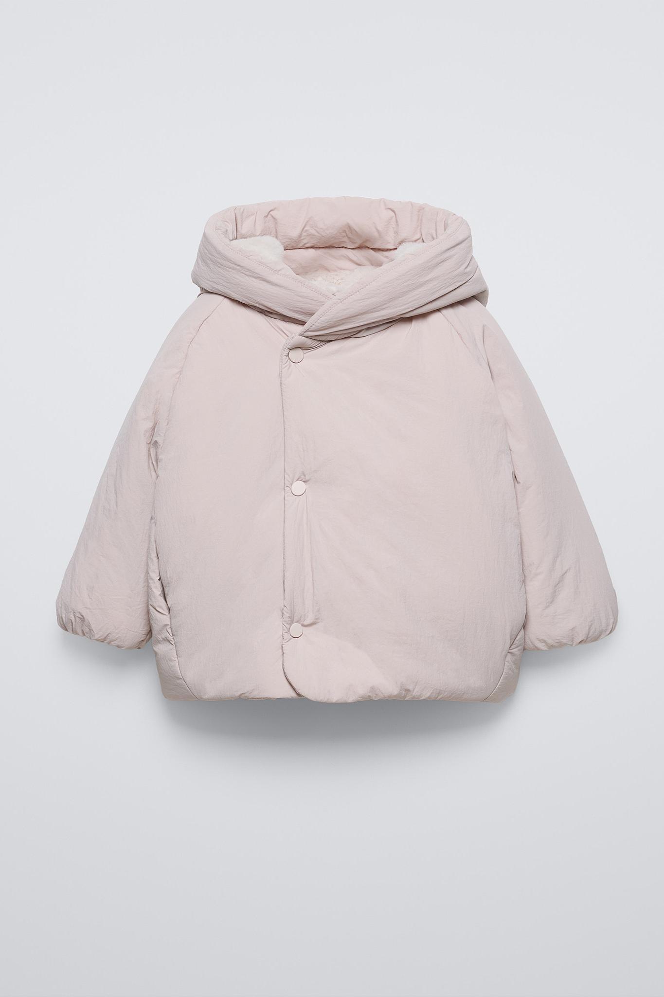 Beige fashion puffer jacket zara