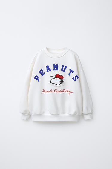 SNOOPY PEANUTS™ PATCH SWEATSHIRT - Oyster-white by Zara - Image 0