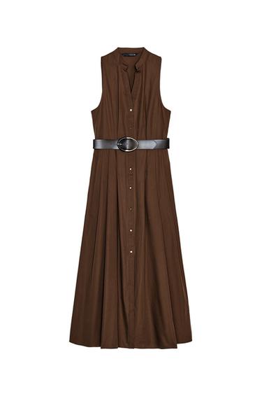 MIDI DRESS WITH BELT