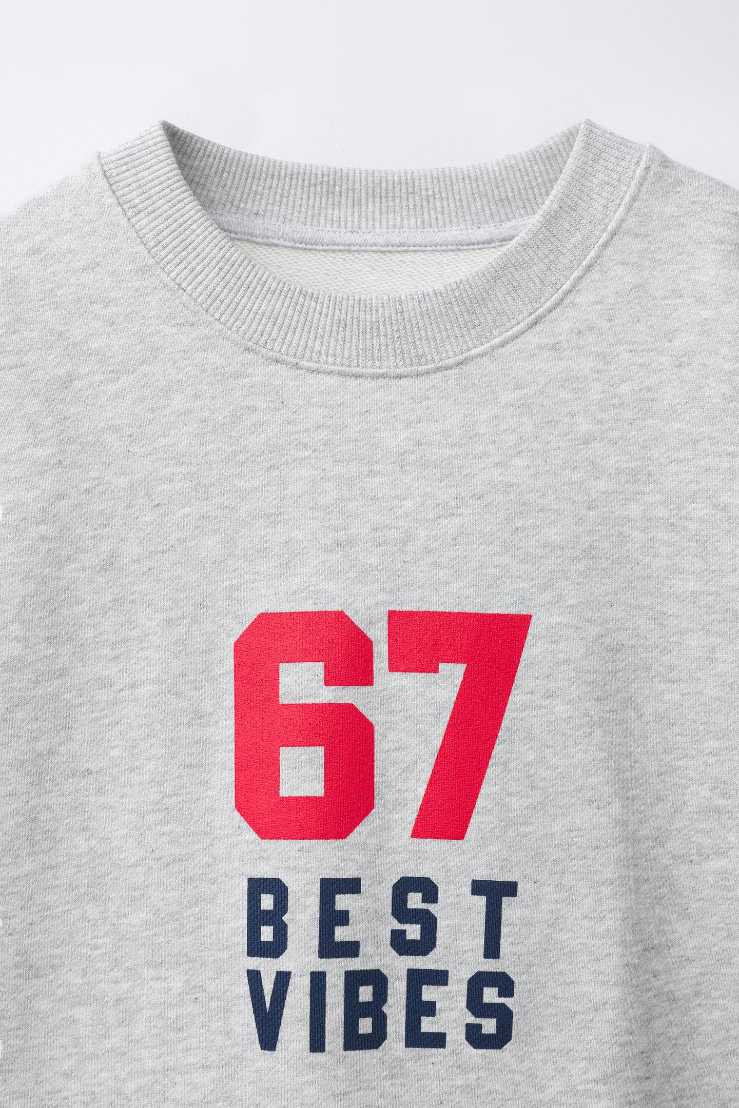 Детская футболка Zara Team Six Seven Print, цвет: Серый меланжевый — фото 3