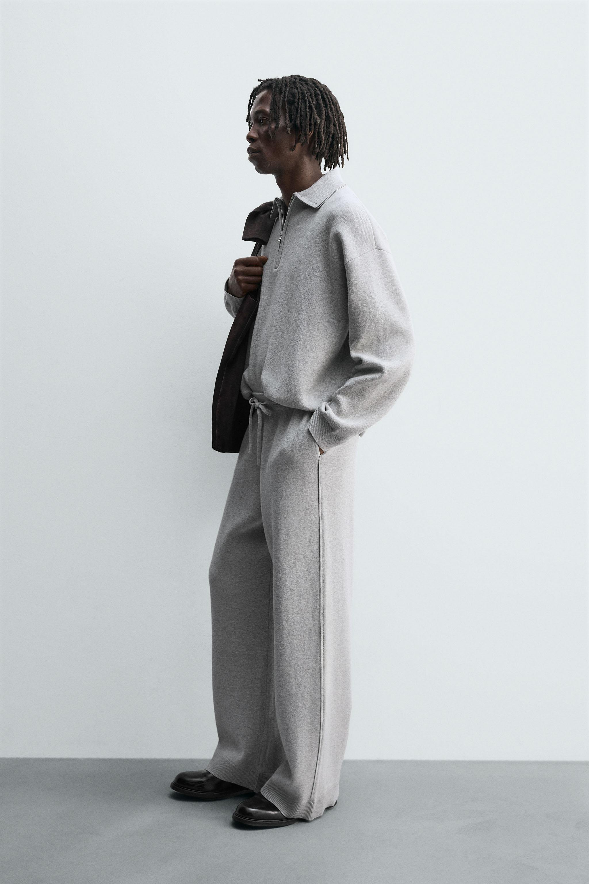 KNIT WIDE FIT PANTS